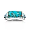 Ross-simons Turquoise And Sky Blue Topaz Ring In Sterling Silver