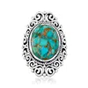 Ross-simons Turquoise Filigree Ring In Sterling Silver