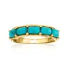 Ross-simons Turquoise Ring In 18kt Gold Over Sterling In Gold