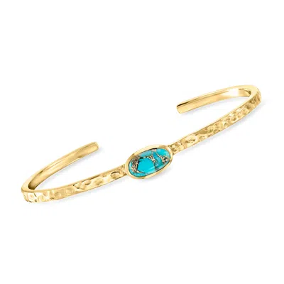 Ross-simons Turquoise Slender Cuff Bracelet In Multi