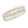 Ross-simons Two-tone Sterling Silver Jewelry Set: 6 Bangle Bracelets In Multi