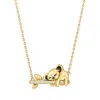 Ross-simons White Topaz Koala Necklace With Black Enamel In 18kt Gold Over Sterling