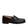 Rossano Bisconti Black Leather Wolf Mouth Mask Moccasin In Black