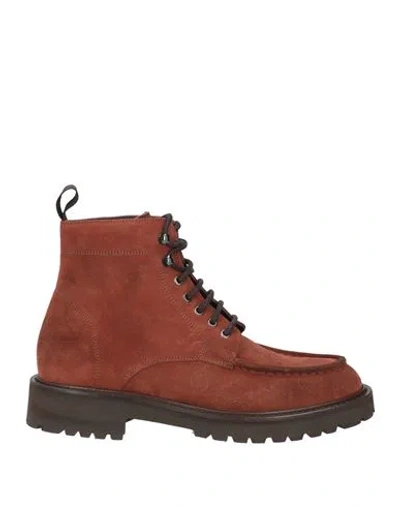 Rossano Bisconti Man Ankle Boots Brown Size 8.5 Leather