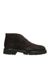 Rossano Bisconti Man Ankle Boots Dark Brown Size 11 Soft Leather