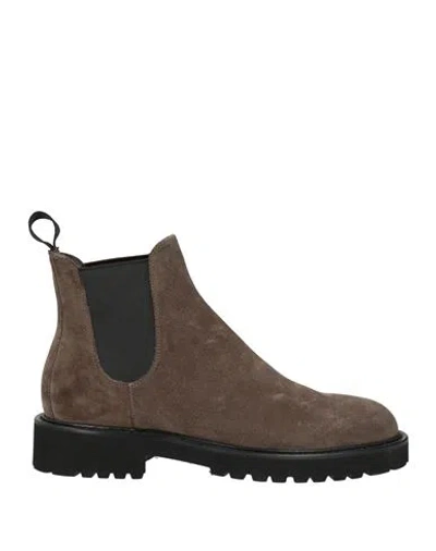 Rossano Bisconti Man Ankle Boots Khaki Size 7 Leather