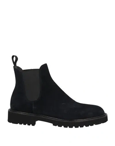 Rossano Bisconti Man Ankle Boots Midnight Blue Size 11 Leather
