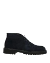 Rossano Bisconti Man Ankle Boots Midnight Blue Size 12 Leather