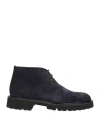 Rossano Bisconti Man Ankle Boots Navy Blue Size 10 Soft Leather