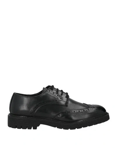 Rossano Bisconti Man Lace-up Shoes Black Size 8 Calfskin