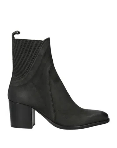 Rossano Bisconti Woman Ankle Boots Black Size 8 Leather