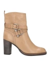 Rossano Bisconti Woman Ankle Boots Tan Size 7.5 Leather In Brown