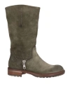 Rossano Bisconti Woman Boot Military Green Size 7 Leather In Green