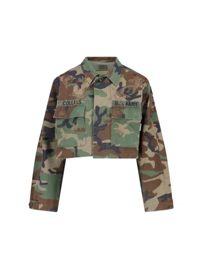 Rossano Perini Camouflage Cropped Jacket In Multi