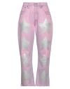 Rossano Perini Man Denim Pants Pink Size 29 Cotton In Pink