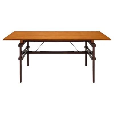 Pre-owned Rossi Di Albizzate Rare Titina Ammannati & Giampiero Vitelli Dining Table In Teak In Brown