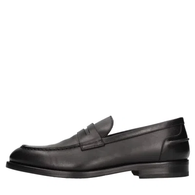 Rossi Flat Shoes In Nero Neri E Grigi