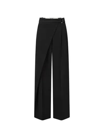 Rossi Ilon Wrap-front Tailored Trousers In Black