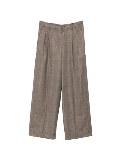 Rossi Nevin Check-pattern Wide-leg Trousers In Multi