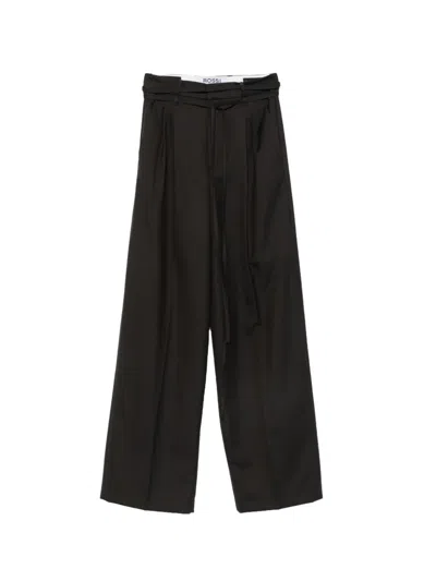 Rossi Noa Belted Trousers In Brown