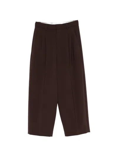Rossi Noa Pleated Trousers In Burgundy