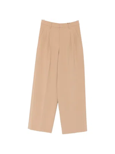 Rossi Noa Pleated-detail Trousers In Brown