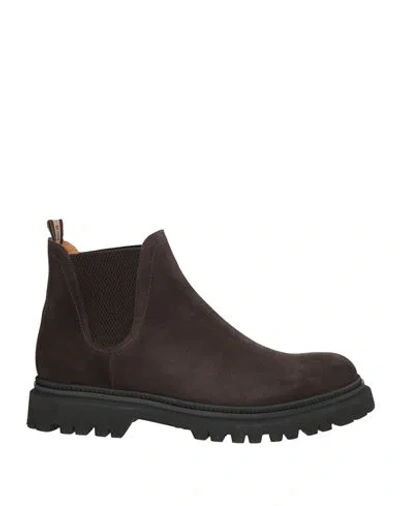 Rossi Shoes Man Ankle Boots Dark Brown Size 7 Leather