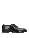 Rossi Shoes Man Lace-up Shoes Midnight Blue Size 7 Leather In Blue