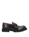 Rossi Shoes Man Loafers Midnight Blue Size 12 Calfskin In Multi