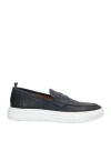 Rossi Shoes Man Sneakers Midnight Blue Size 8 Leather In Black