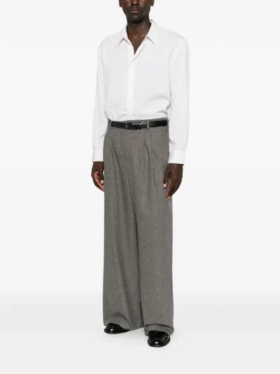Rossi Zeyn Pinstriped Trousers In Gray