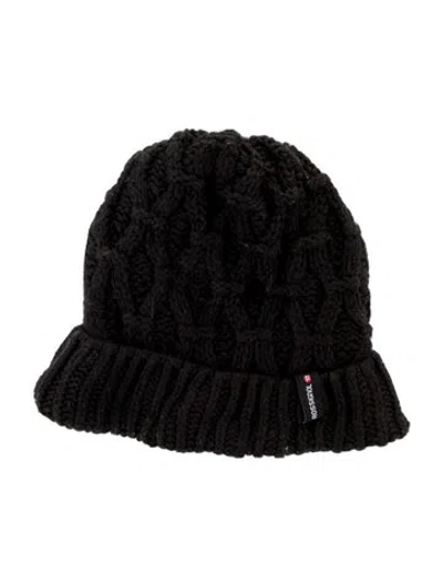 Pre-owned Rossignol Acrylic Beanie Hat In Black