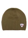 Rossignol Logo-patch Wool Beanie In Green