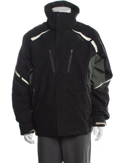 Pre-owned Rossignol Colorblock Pattern Puffer Coat In Black