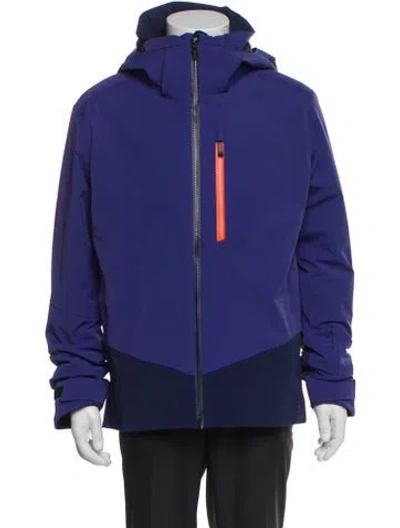 Pre-owned Rossignol Colorblock Pattern Windbreaker In Blue