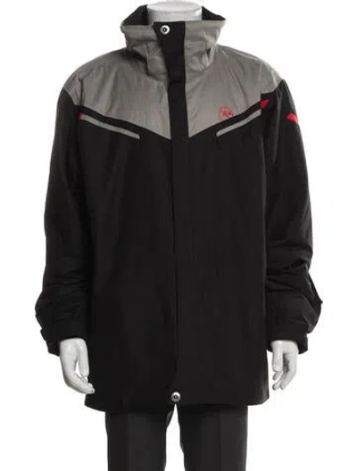 Pre-owned Rossignol Colorblock Pattern Windbreaker In Gray