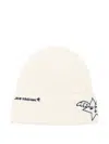 Rossignol Embroidered Ribbed Beanie In White