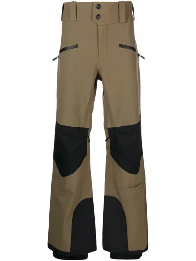 Rossignol Evader Colour-block Wide-leg Trousers In Grün