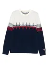 Rossignol Fairisle-pattern Crew-neck Sweater In Blue