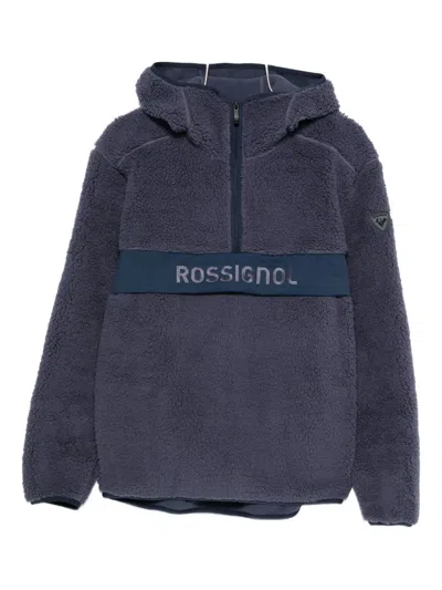 Rossignol Fleece Half-zip Anorak In Blue