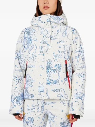 Rossignol Graphic-pattern Hooded Jacket In White