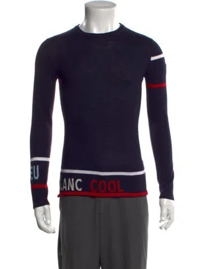Pre-owned Rossignol Graphic Print Crew Neck Pullover In Blue