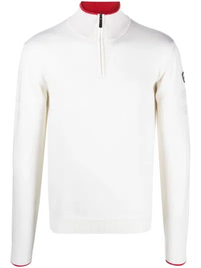 Rossignol Half-zip Merino Knitted Jumper In White