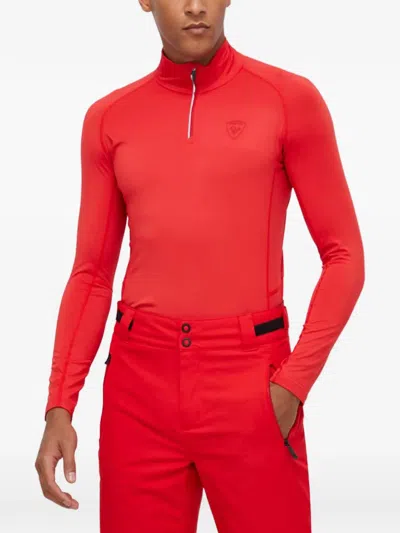 Rossignol Half-zip Turtleneck Top In Red