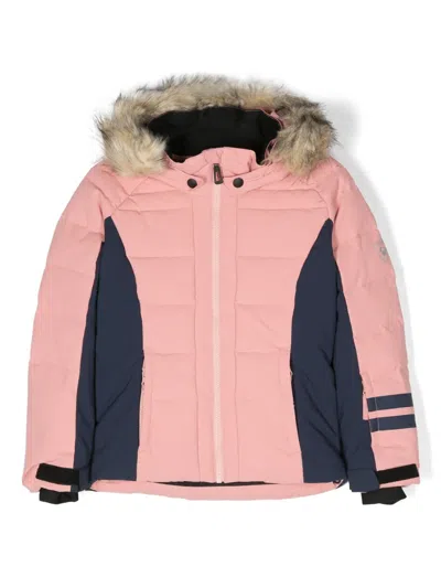 Rossignol Kids' Hooded Padded Jacket In Pink