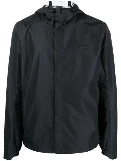 Rossignol Hooded Zip-up Performance Jacket In Black
