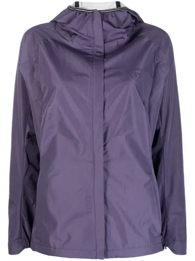 Rossignol Hooded Zip-up Performance Jacket In Purple