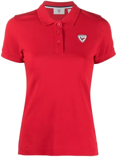 Rossignol Logo-patch Polo Shirt In Red