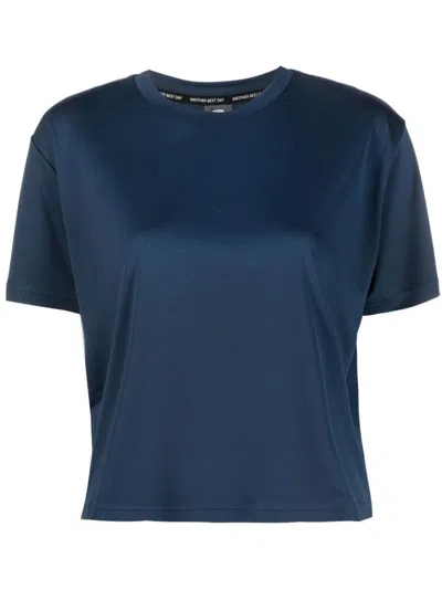 Rossignol Logo-print Cropped Performance T-shirt In Blue