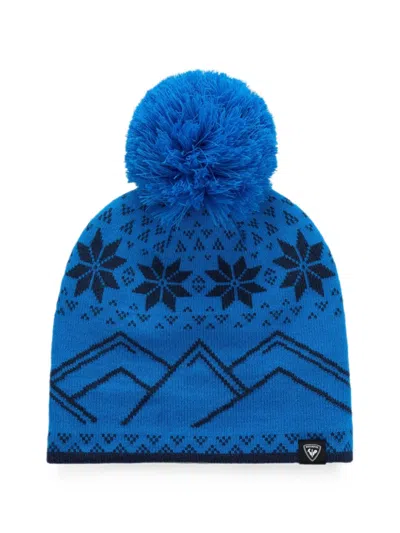 Rossignol Kids' Logo-patch Beanie Hat In Blue